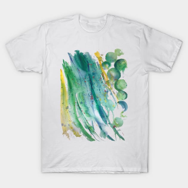 Abstract watercolor T-Shirt by NitArtCafe